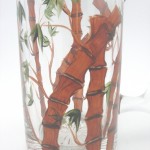 Bamboo painted glass