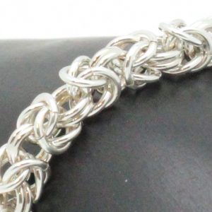 Sterling Silver Byzantine Chainmaille Bracelet