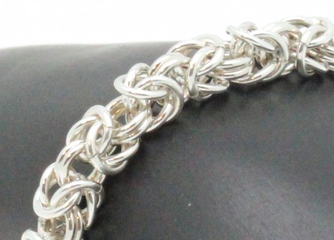 Sterling Silver Byzantine Chainmaille Bracelet